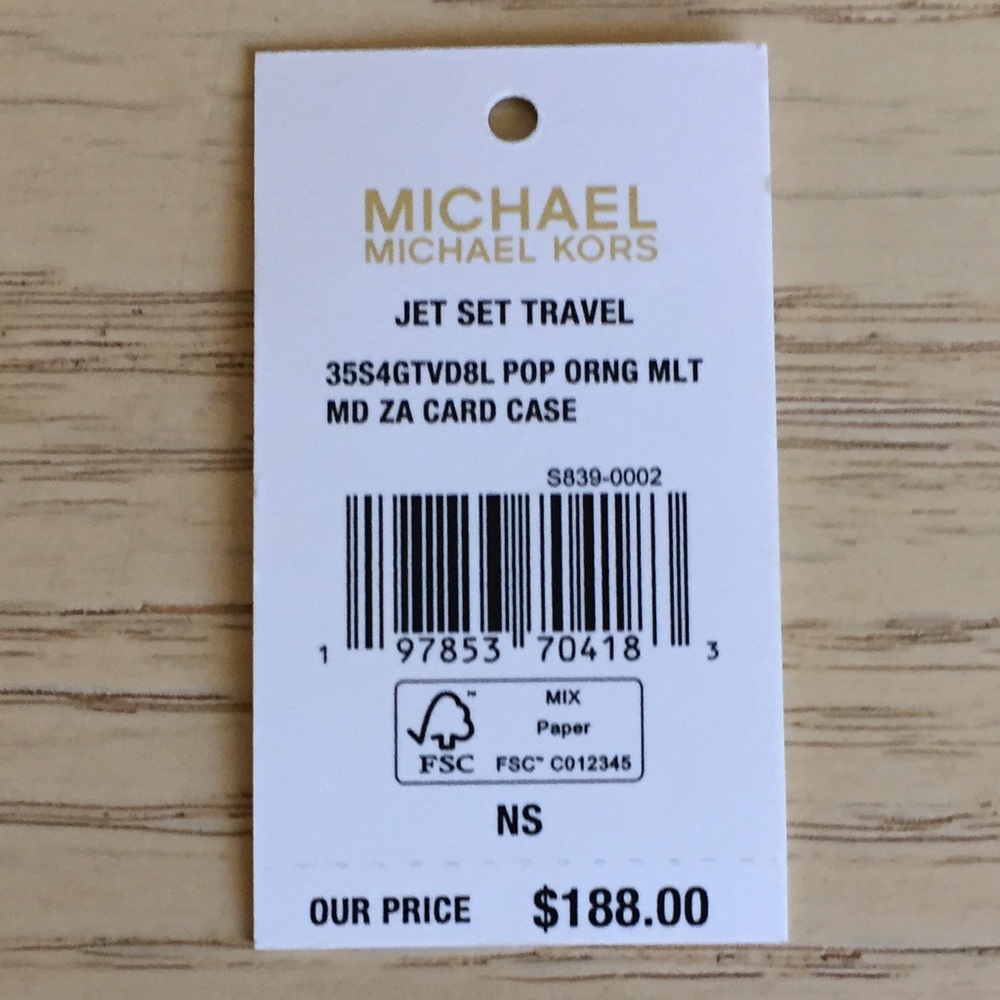 Michael Kors Pop Orange Multi Card Holder Case - Picture 8 of 8